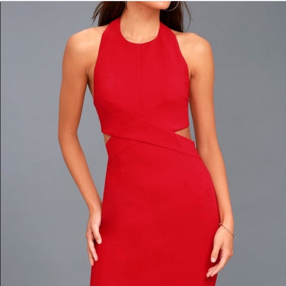 NWT Lulus Red Cutout bodycon dress